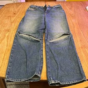 Diesel wide straight leg jeans